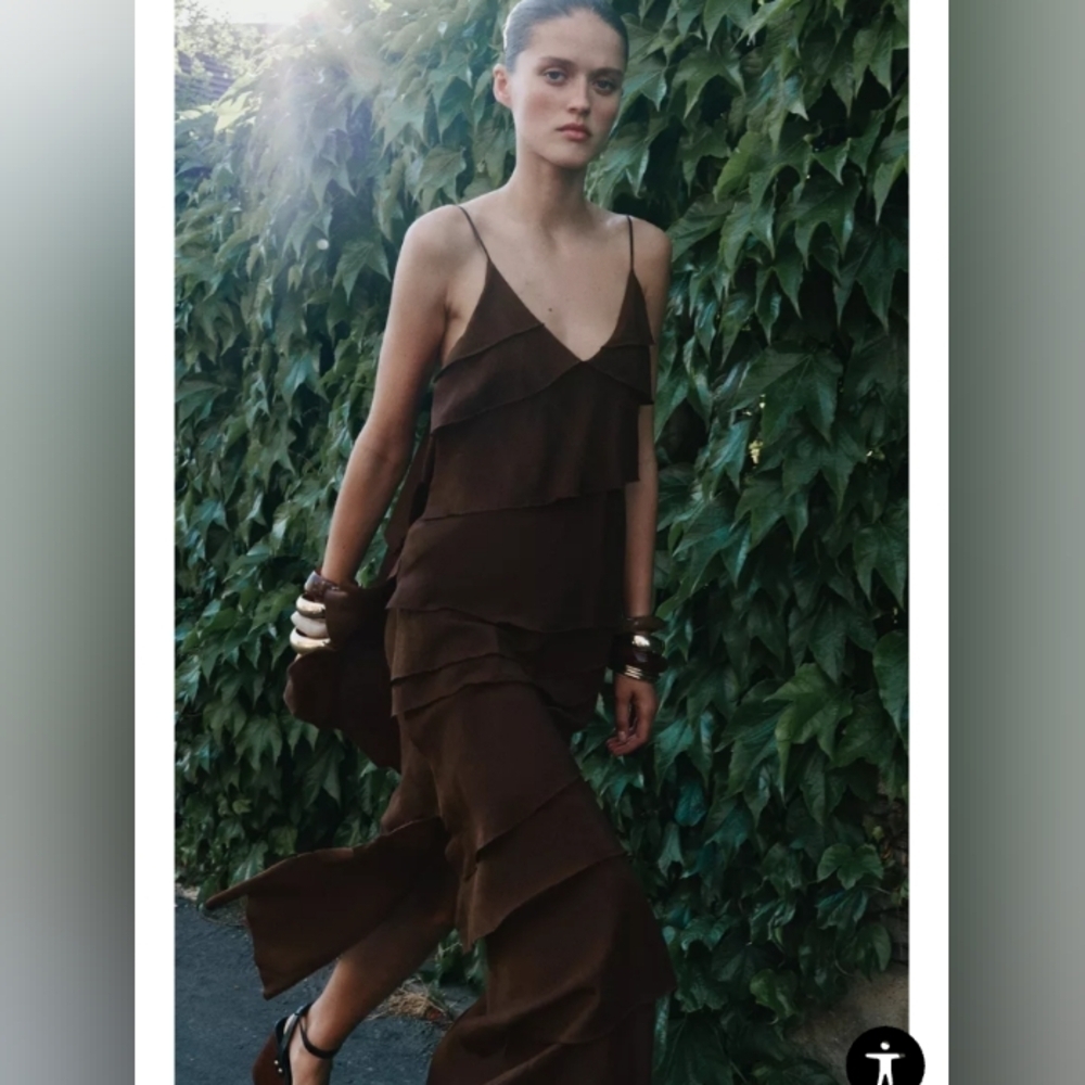 Zara ZW Collection Ruffled Dress